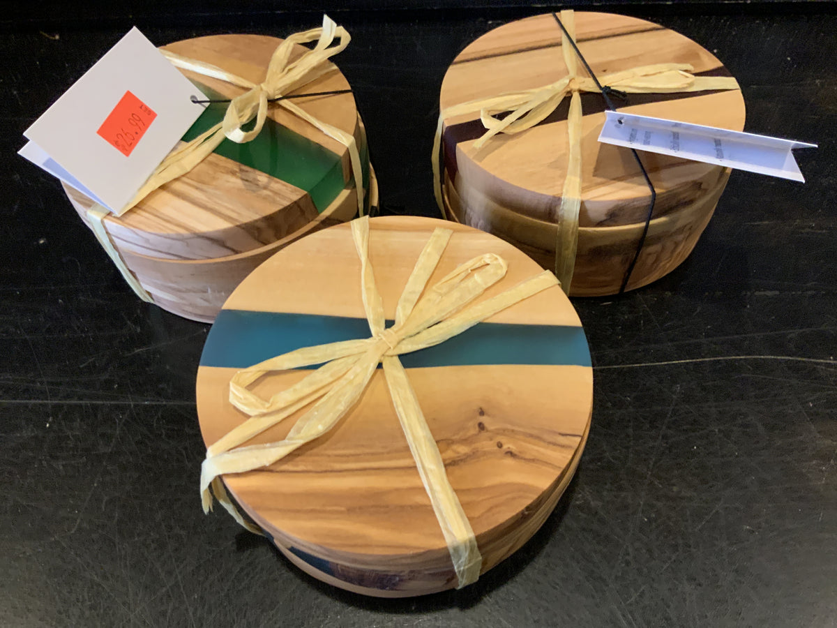 Round Coasters with Resin VSOP Taproom