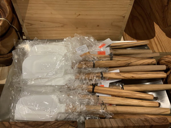 Silicone Spatula with Olive Wood Handle 12 inch