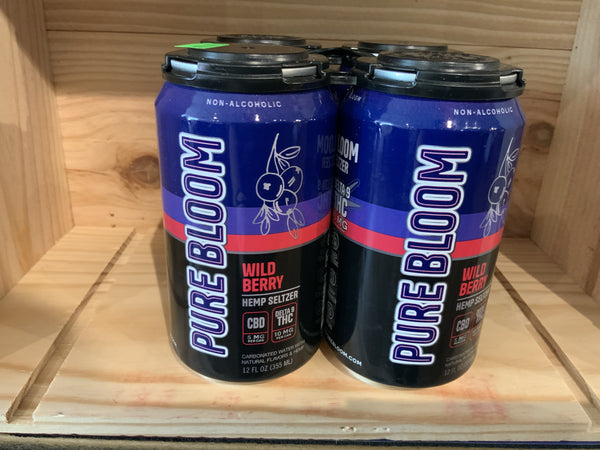 Pure Bloom Hemp Seltzer 10 mg THC 12 oz Can Four Pack