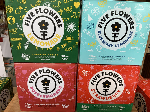Five Flowers Cooler 10 mg THC 12 oz Can Four Pack