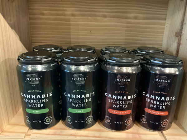Zoltann Cannabis Sparkling Water 10 mg THC 12 oz Can Four Pack