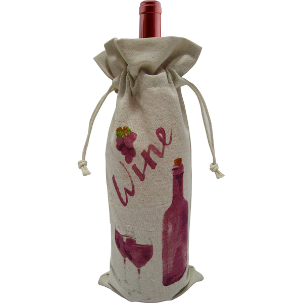 Wine Cotton Canvas Bag