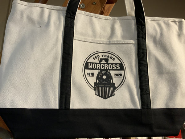 Norcross Tote Bag Black White