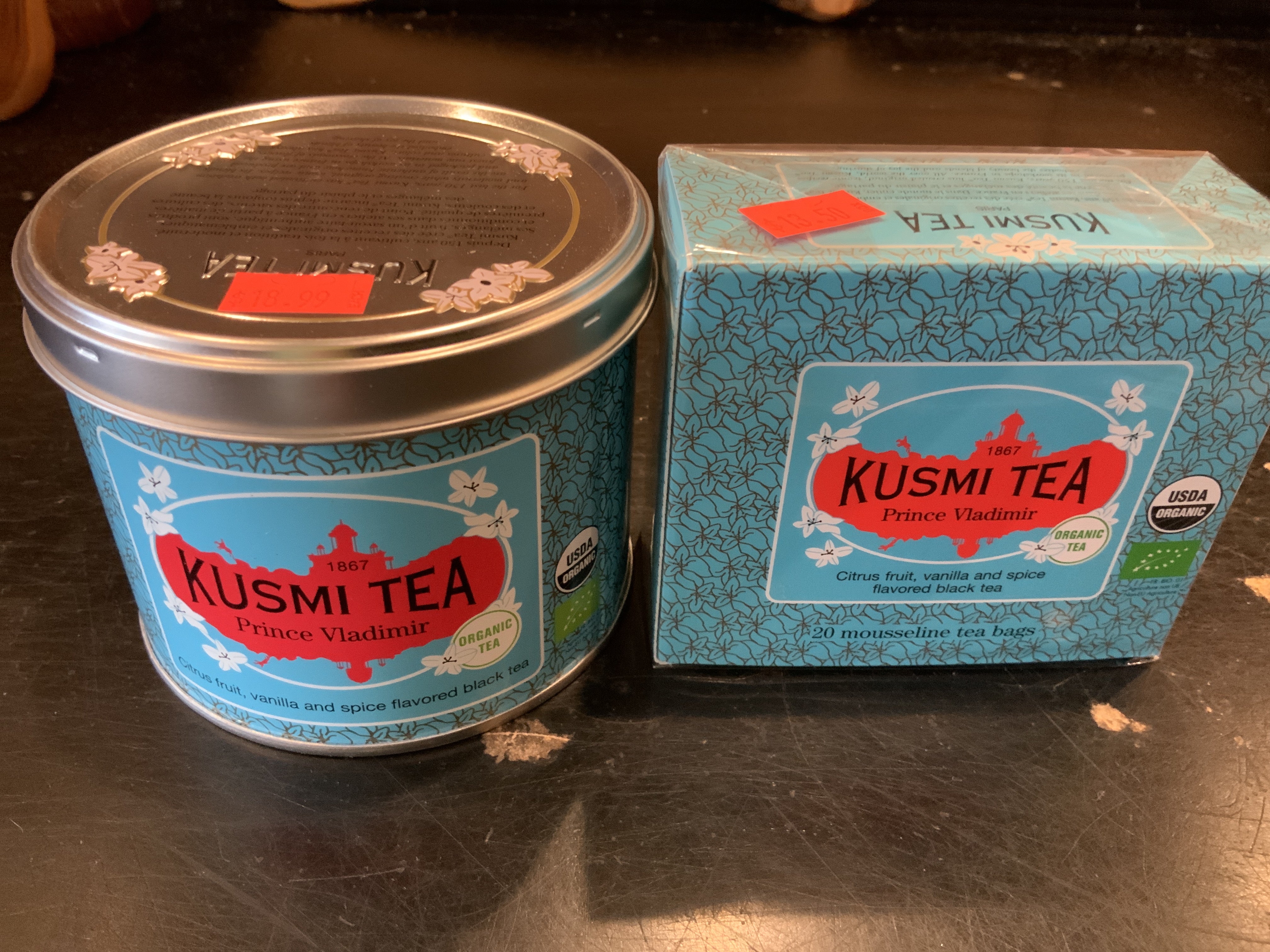  Kusmi Tea Four Red Fruits - 3.5 oz Tea Tin - Organic